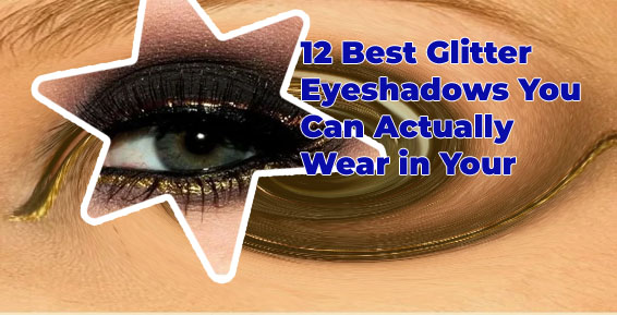 Gold glitter eyeshadow