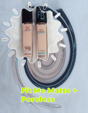 Maybelline fit me matte and poreless foundation swatches